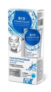 BioCosmetolog Professional крем для лица ночной гиалуроновый активное Омоложение и глубокое Увлажнение