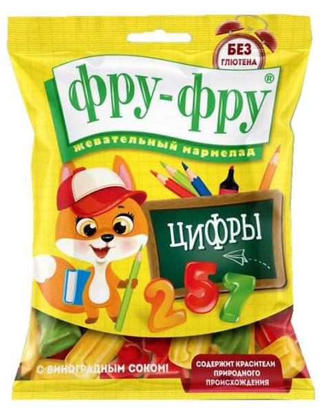 Изображение товара Мармелад Фру-Фру Цифры 80г Мармелад Фру-Фру Цифры 80г фотография
