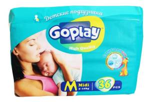 Подгузники GoPlay High Quality дышащие M 5-10 кг №36