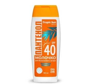 Молочко для безопасного загара Tropic Sun с Пантенолом SPF-40 Krassa 100мл