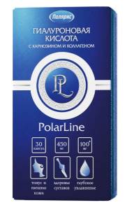 Гиалуроновая кислота с карнозином и коллагеном БАД PolarLine 30 капсул