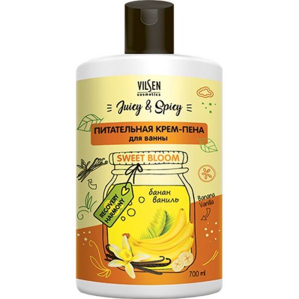 Изображение товара Вилсен крем-пена для ванны Питательная Juicy Spicy банан-ваниль 700мл Вилсен крем-пена для ванны Питательная Juicy Spicy банан-ваниль 700мл фотография