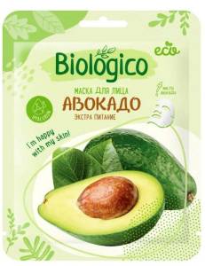 Тканевая маска для лица Biologico Авокадо Экстра Питание